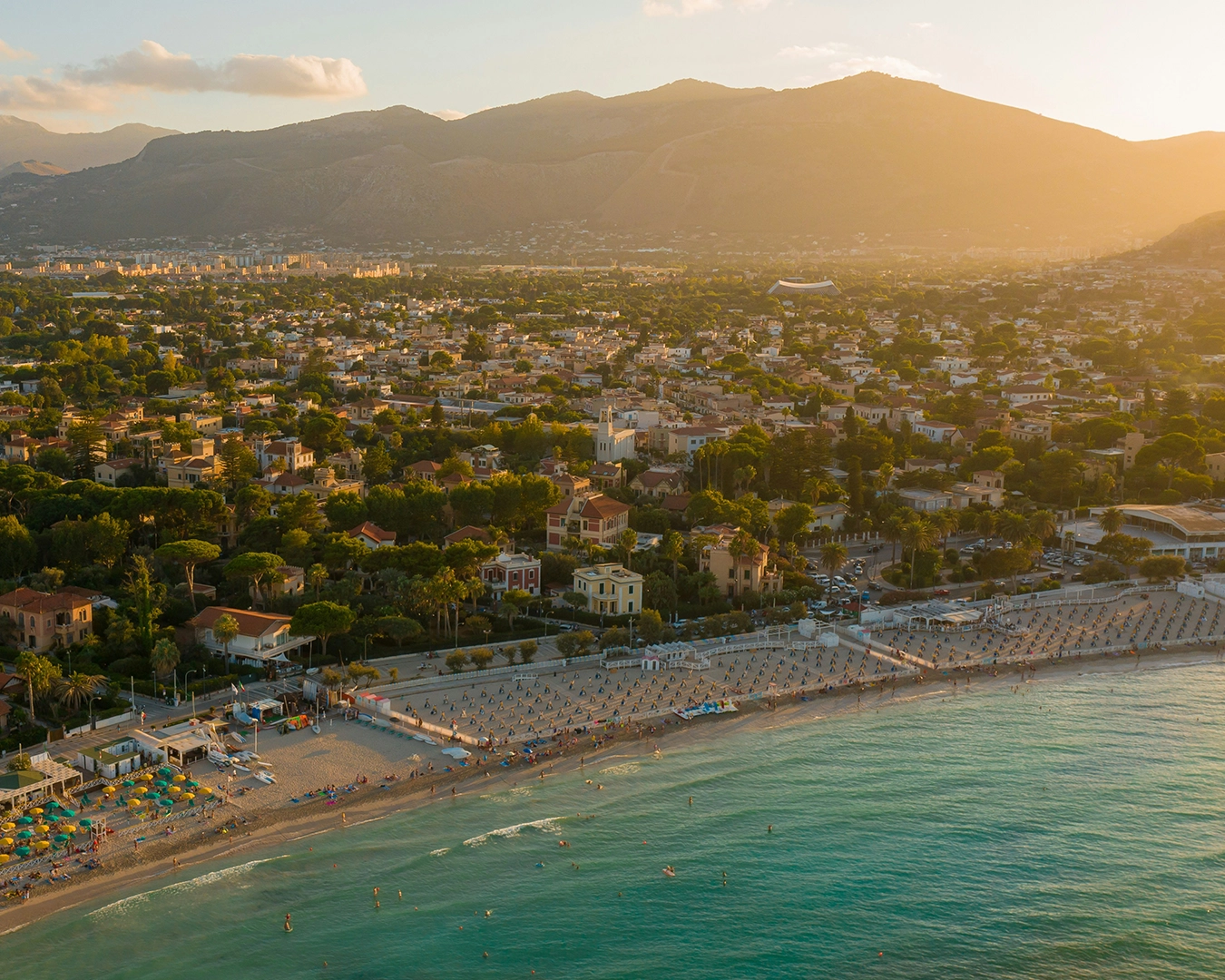 Coucher de soleil sur la baie de Palerme